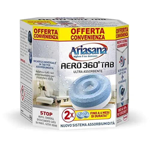 ARIASANA Aero 360° Tab, geruchsneutral, 2 Nachfüllpackungen, 450 g, 2025085 Henkel