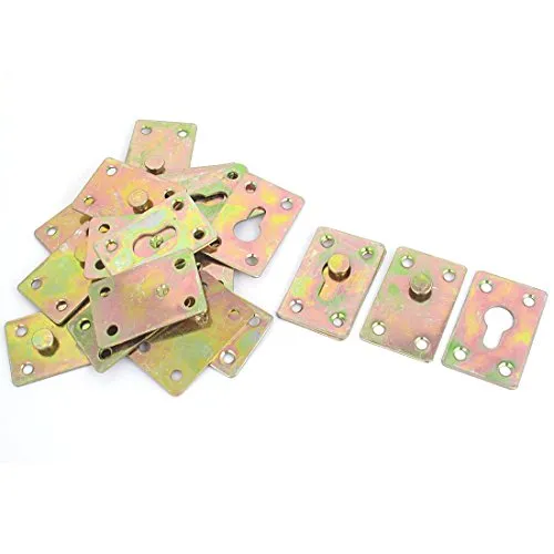 sourcing map 12 Paar 52mm x 34mm Bettbeschlag Bettverbinder Möbelverbinder Metallverbinder de