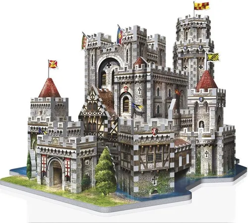 Wrebbit 3D Puzzle King Arthur's Camelot - 865 Teile - 3D-Puzzle für Fans von King Arthur, herausforderndes Design mit 865 hochwertigen Teilen, ideal für kreative Köpfe ab 14 Jahren.