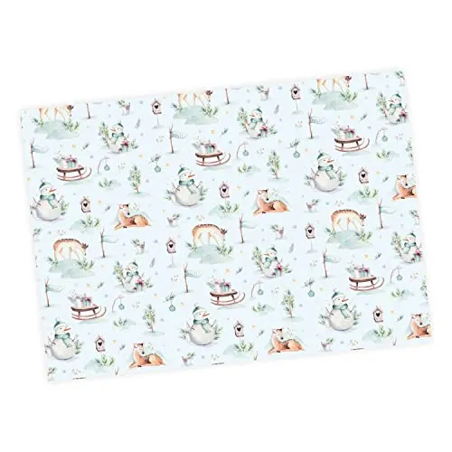 Bögen Geschenkpapier Winterland in blau von Nikima