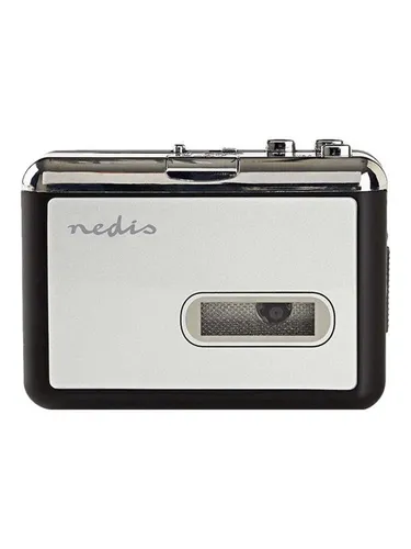 NEDIS Tragbarer USB-Kassetten-zu-MP3-Konverter - Tragbarer Kassettenspieler, wandelt Kassetten in MP3 um – genießen Sie Ihre alte Musik überall mit USB- und Batteriebetrieb.