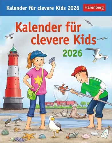 Kalender für clevere Kids Tagesabreißkalender 2026 - Denksport & Gedächtnisspiele: Täglich neues Wissen für Kinder ab 8 mit spannenden Fragen und kinderleichten Erklärungen für spielerisches Lernen.