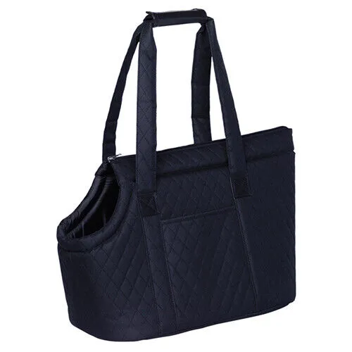 Nobby Tasche Rata schwarz für Hunde - Hundeboxen, belastbar bis 7 kg, aus strapazierfähiger Mikrofaser, ideal für kleine Hunde der Größe S.