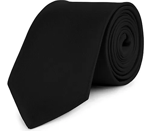 Ladeheid Herren Breite Krawatte KP-8 (150cm x 8cm, Schwarz)