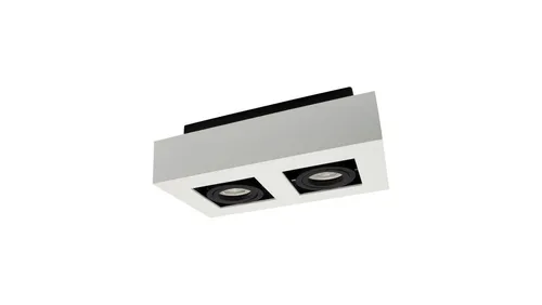 LED Mirora GU10 Deckenleuchte schwarz & weiß - 2-fach schwenkbar - Deckenlampe für Innenräume, modern im Design und einfach zu montieren. Ideal für gezielte Beleuchtung in jedem Raum.