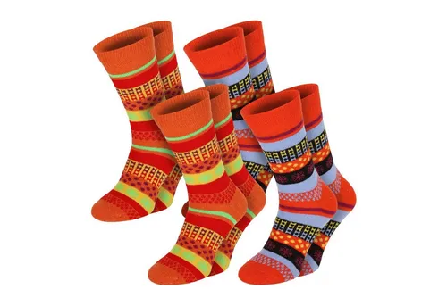 Chili Lifestyle WOOL FASHION bunte Wollsocken Damen Herren 4 Paar super warme Wintersocken 39-42 / 43-46