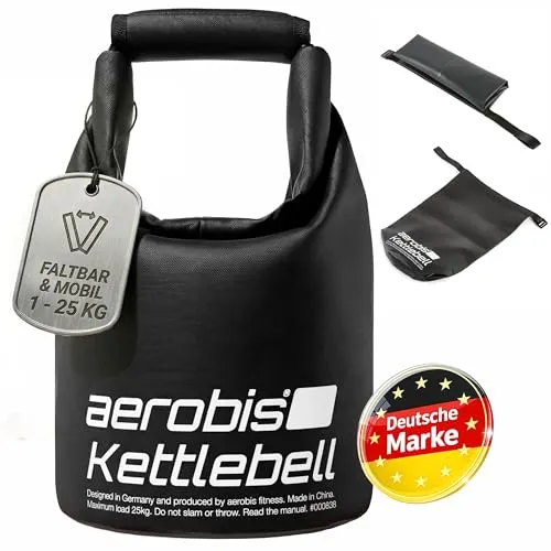 aerobis® Fitness Kettlebell 1-25kg | Verstellbare Kugelhantel für effektives Krafttraining