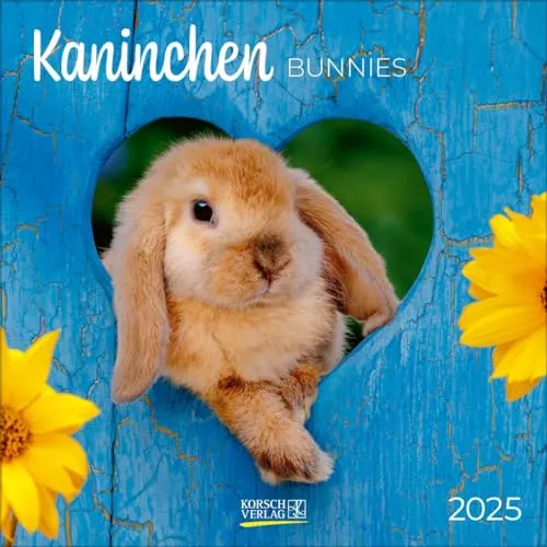 Kaninchen 2025: Broschürenkalender mit Ferienterminen. Format: 30 x 30 cm