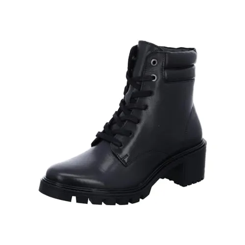 ARA Damen Denver Schnür Boot, Schwarz, 39 EU - Wanderschuhe mit hochwertigem Leder-Obermaterial, bequemem Textil-Innenfutter und rutschfester Synthesekautschuk-Sohle für optimalen Halt bei jedem Schritt.