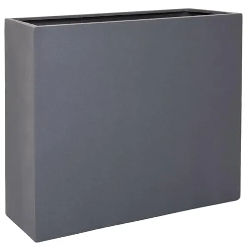 VIVANNO Pflanzkübel ELEMENTO - Grau Matt, 88x30x75 cm - Moderner Fiberglas Pflanzkübel in Grau Matt, ideal als Raumteiler mit 198 l Fassungsvermögen für stilvolle Garten- und Innenraumgestaltungen.