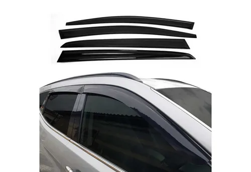 Windabweiser für Nissan Juke 2010-2019 – 4er Set Dunkel - Aerodynamisches 4er Set Wind- und Regenabweiser aus langlebigem Acryl. Einfache Montage ohne Bohren, ideal für optimalen Witterungsschutz und stilvolle Optik.