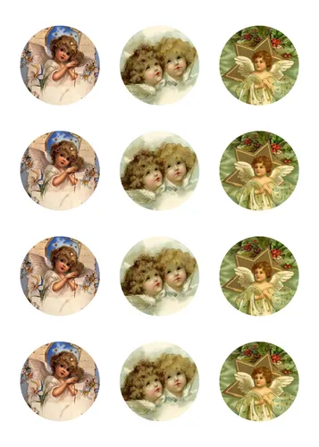 Muffinaufleger Muffins Amerikaner Kindergeburtstag Weihnachten Engel WN05