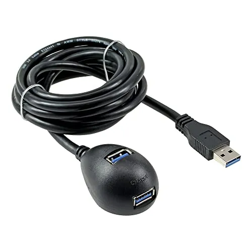 InLine 35651 USB 3.0 Verlängerung, A Stecker / Buchse, schwarz, mit Standfuß, 1m