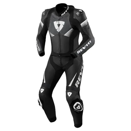 REV'IT! Revit Argon 2 2-Teiler Motorrad Lederkombi, schwarz/weiß, Größe 54
