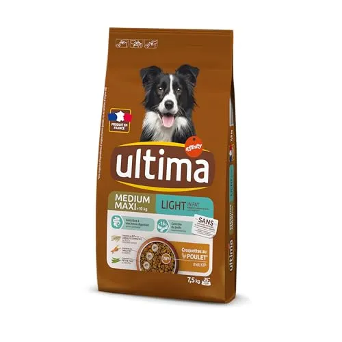 Ultima Hundetrockenfutter Medium-Maxi Light Huhn / Reis - 7,5 kg