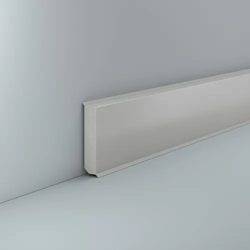 Sockelleiste Hartschaum 12 x 60 mm Grau Hartschaumleiste Dichtlippe Modern Bad