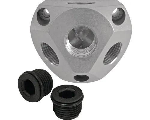 Aircraft 2151910 Luftverteilerdose - 1'' Eingang ohne Durchgang - Druckluftzubehör: Hochwertige Luftverteilerdose für effiziente Luftverteilung in Druckluftsystemen.