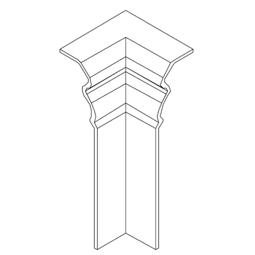 Meister Innenecke selbstklebend Profil 10 PK Fußleiste Weiß 2001 (4er-Pack)