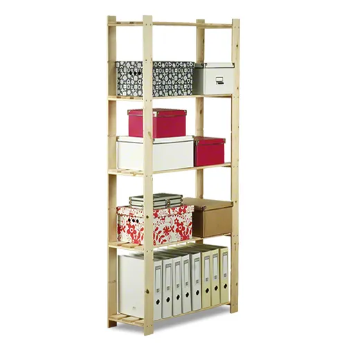 HIT Holzregal 5 Böden 170x80x28,5 Kellerregal Lagerregal Bücherregal B-18