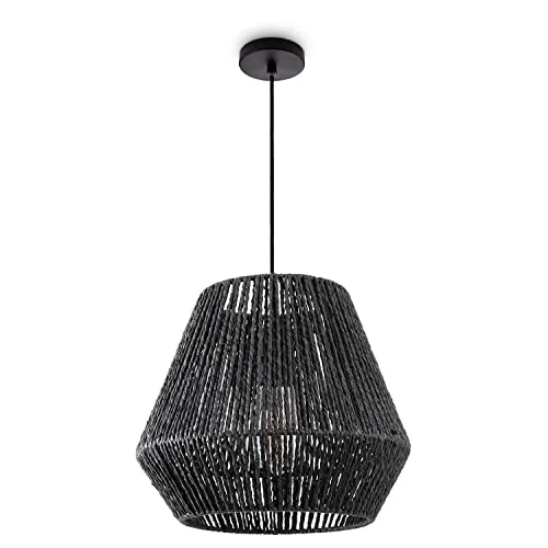 Paco Home Hängelampe Bambus in schwarz von Paco Home
