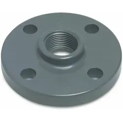 Gewindeflansch PVC-U DN100 x 4 Zoll IG - LK 180 mit 8 x Ø 18 mm (PN10) - Profec - Hochwertiger Gewindeflansch aus PVC-U für industrielle Anwendungen, zuverlässig und langlebig. Ideal für Bewässerungssysteme, mit 8 Bohrungen für eine einfache Montage.