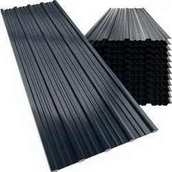 GARDEBRUK® Trapezblech 24er-Set Anthrazit 129x46cm - Vielseitige Profilbleche aus verzinktem Stahl für Bauprojekte. Wetterfest und rostresistent, ideal für Dach und Wandverkleidung. Einfache Montage und moderne Optik.