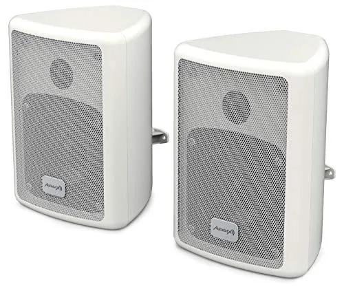 Audibax Pícolo PR-41W Pareja Altavoces Estantería HiFi y Sonorización 75 W Soporte Pared Incluido Blanco
