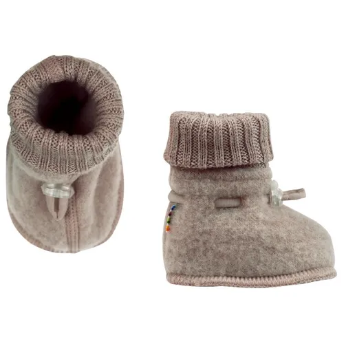 Joha Kid's 68 Sleeping Booties - Hüttenschuhe 60 - Hausschuhe für Jungen, isolierende Wollschuhe in Braun, ideal für den Alltag und warmhaltend, aus 100% Wolle gefertigt.