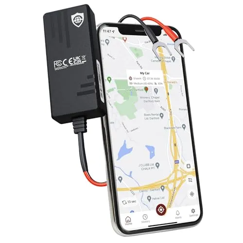 SafeTag Volt – Echtzeit-GPS-Tracker für Fahrzeuge - GPS-Tracker für Transporter, Motorräder und Autos mit 7-tägiger kostenloser Testversion, einfache Selbstinstallation und Echtzeit-Standortupdates alle 30 Sekunden.