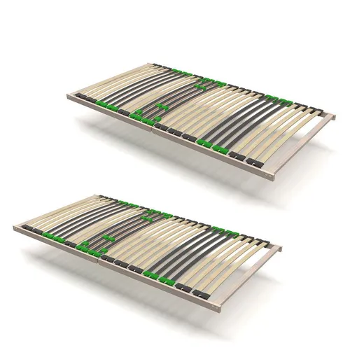 FixSTAR 7-Zonen Lattenrost 2er Set - 90x200 - Klappbar - Lattenrost-Set für optimalen Schlafkomfort: Stufenlose Härtegradverstellung in 7 Zonen, ideal für alle Matratzen und individuell anpassbar für Paare.