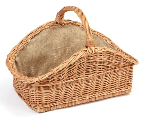 Kaminkorb Holzkorb Kaminholzkorb aus Weide mit Jute (Art. 90280-Natur)