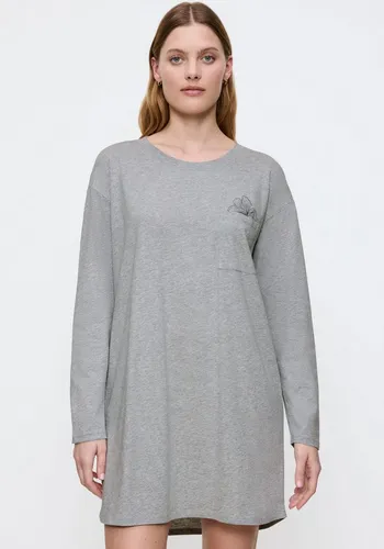 Triumph Long Sleeve Nightdress Grau Baumwolle 36 Damen von Triumph