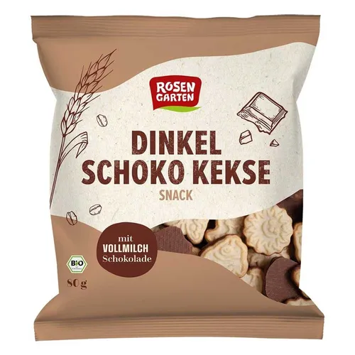 Dinkel Schoko Kekse Snack 80g | ROSENGARTEN