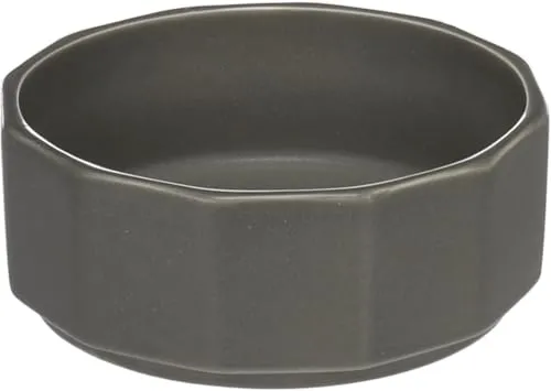 Hundenapf Keramik – hundenapf kleine Hunde – 300ml – rund grau – handwäsche empfohlen – Flamingo