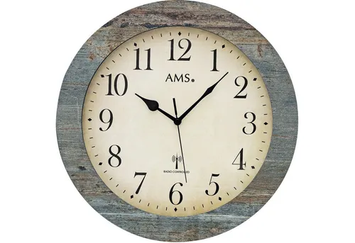 AMS Funkwanduhr F5562 in grau von AMS