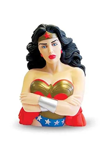 Monogram Wonder Woman Büste Bank - Detailreiche Spielfigur in kompakten Abmessungen, perfekt zum Sammeln oder als Geschenk für Fans der Superhelden.