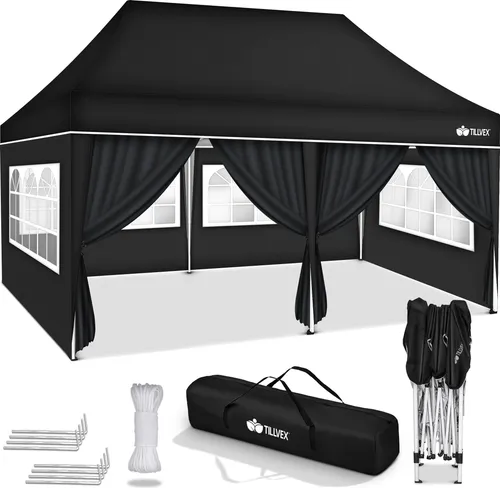 tillvex Pavillon 3x6m in schwarz von tillvex