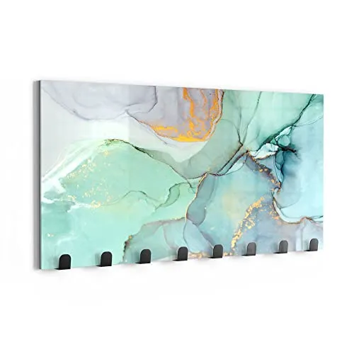 DEQORI Kleiderhaken 'Zerlaufene Wasserfarbe' in gold von DEQORI