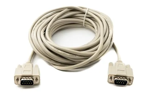 System-S D Sub Kabel 10 m 9 Pin Stecker zu Stecker RS232 DB9 Adapter in Grau