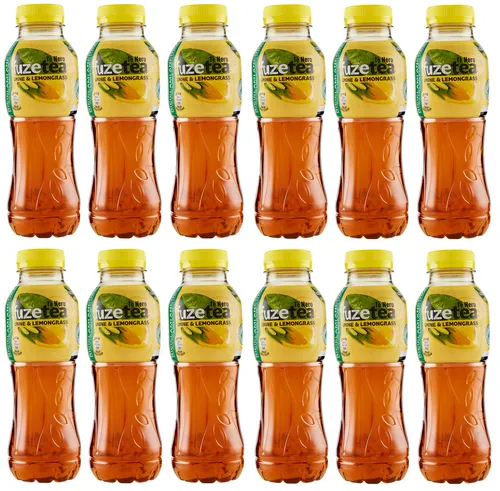 12x FUZE TEA Eistee, Zitrone Schwarzer Tee mit einer Zitronengras Note 400ml