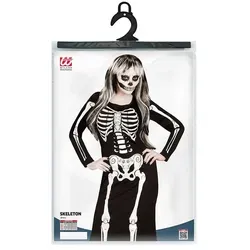 W WIDMANN MILANO Party Fashion - Kostüm Skelett - Bodenlanges Kleid in Schwarz/Weiß, ideal für Halloween und andere festliche Anlässe. Größe M für Erwachsene, von Widmann S.r.l.