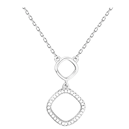 Sofia Milani Kette mit Anhänger Kreis, 925 Silber Damen Schmuck - N0554 - Ketten mit Anhänger, elegante Halskette mit hochwertigem Zirkonia-Anhänger für zeitlosen Stil und täglichen Tragekomfort.