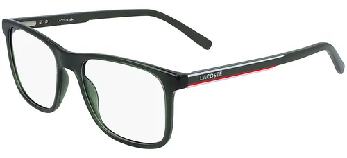 LACOSTE 41651 317 - Herren Brillenfassung - Verschreibungspflichtige Brillenfassung in trendigem Transparent Khaki, Größe 53 mm, inklusive schützendem Etui für optimalen Schutz und Stil.