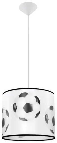 Moderne Hängelampe Fußballmotiv Ø 30 cm - Stilvolle Hängelampe mit Fußballmotiv für Kinderzimmer. Flexibel in der Höhe einstellbar, sorgt für ein gemütliches Ambiente. Individuelle Lichtgestaltung durch wählbares E27 Leuchtmittel.