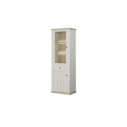 Vitrine ¦ weiß ¦ Maße (cm): B: 69,4 H: 202,1 T: 43.3