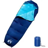 vidaXL Mumienschlafsack für Erwachsene - Schlafsack für 3 Jahreszeiten, leicht und wasserfest, ideal für Camping und Trekking, bietet Komfort und Wärme mit praktischen Features für unterwegs.