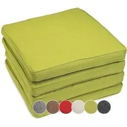 sunnypillow Stuhlkissen 4er Set BALI in grün von sunnypillow