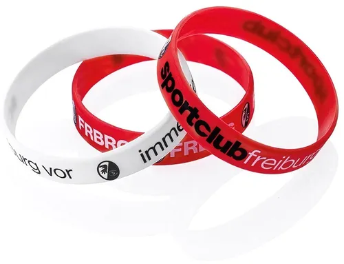 SC Freiburg Silikonarmband 3er Set Fussball Rot