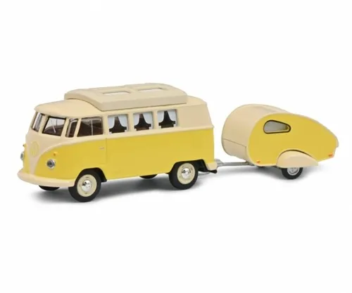 Schuco 452026700 – VW T1 Camper mit Wohnanhänger 1:64 ** NEU & OVP **
