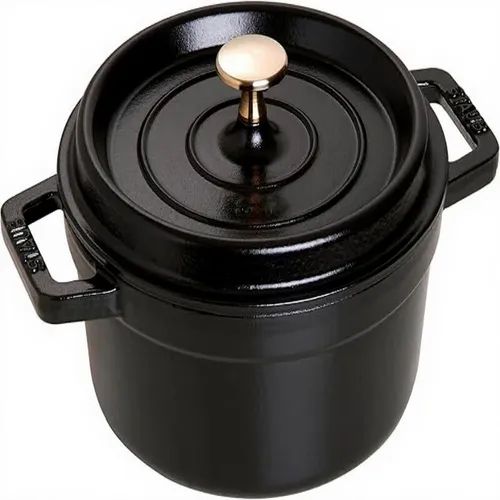 Staub La Cocotte 20cm rund, schwarz, Gusseisen von Staub